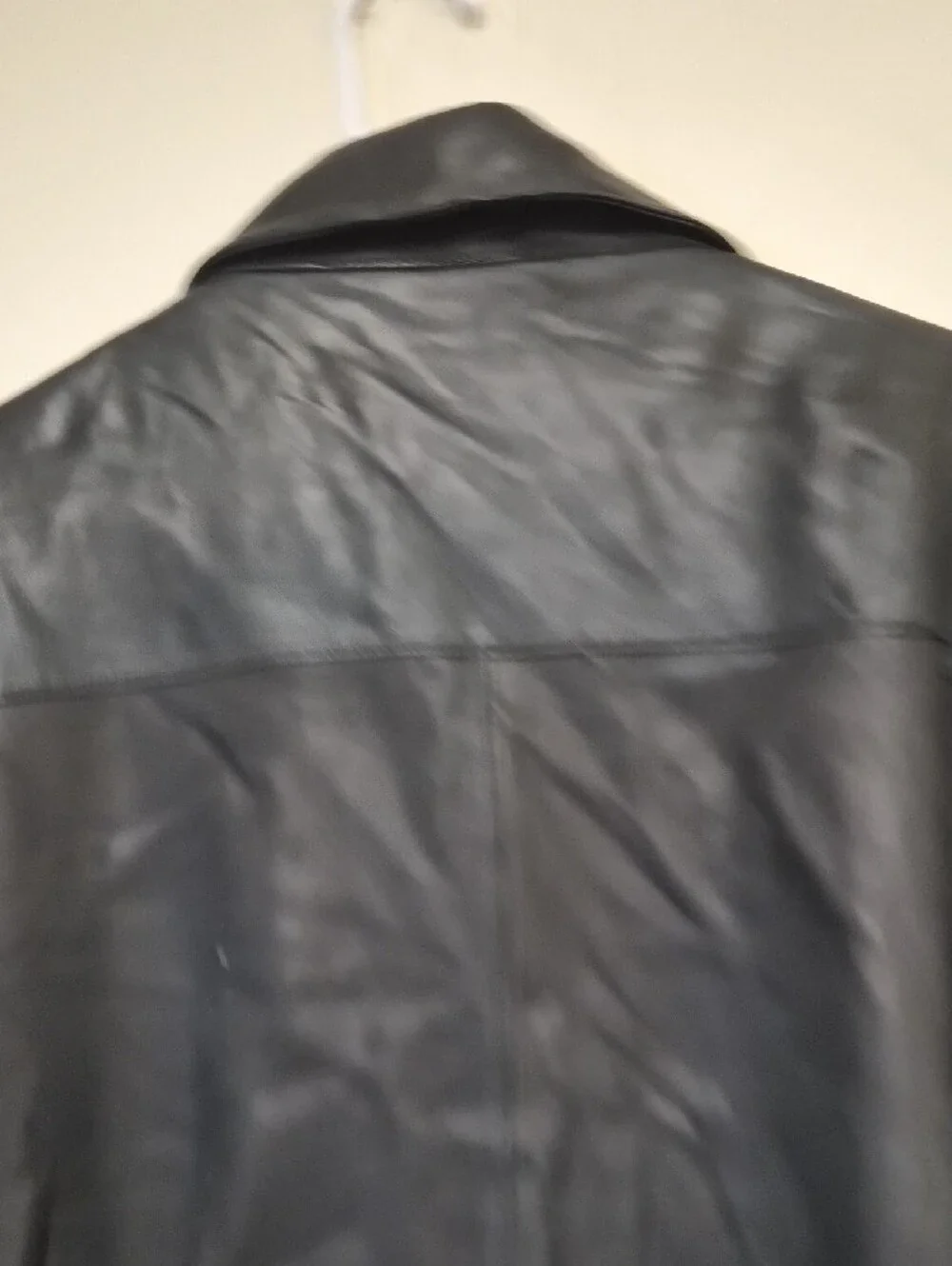 Golden Bear Men's Black Leather Bomber Jacket Size L